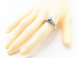 GSI 14K 5.1g Solid White Gold .5ct Diamond Engagement Ring Size-7.75